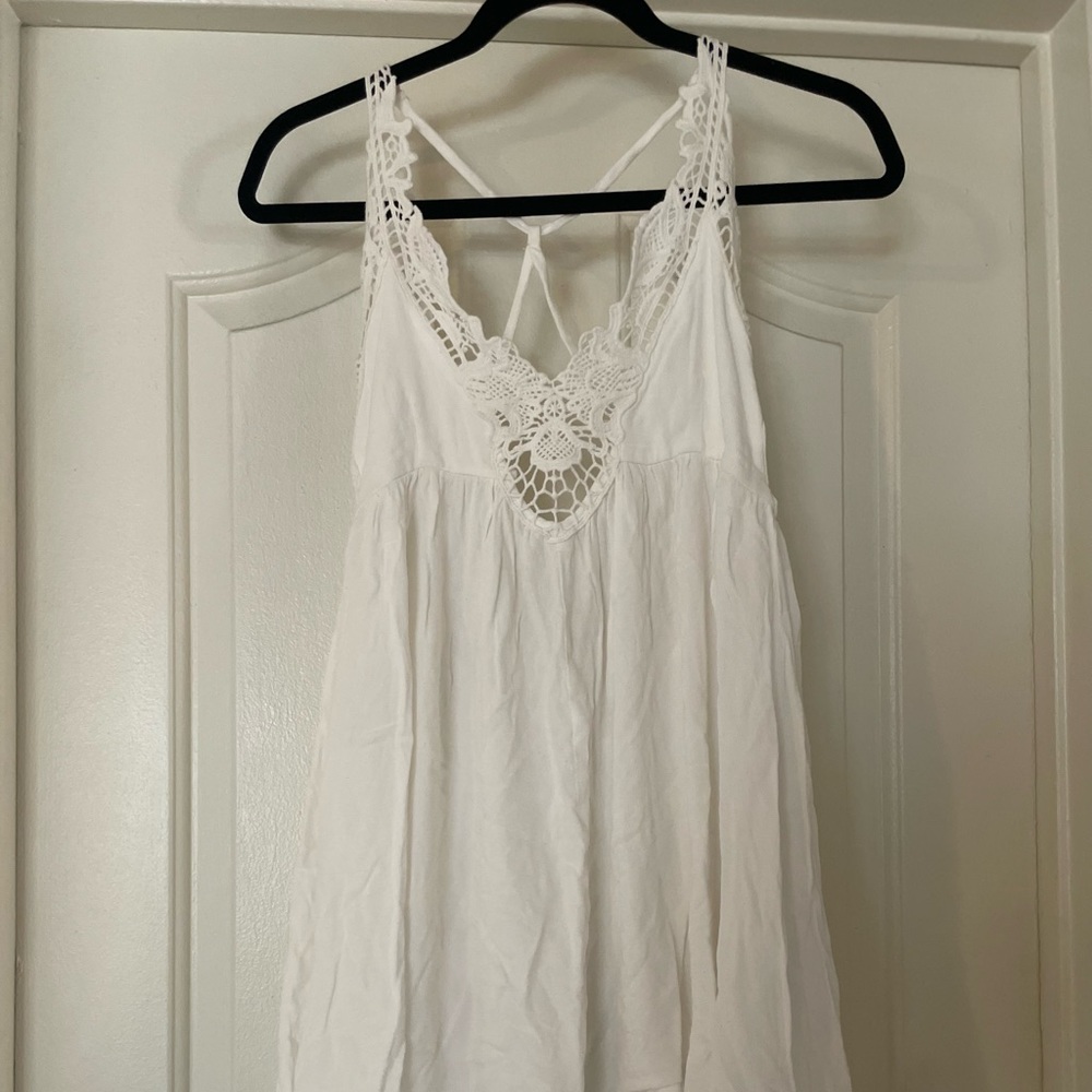 White dress with lace detail